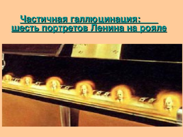 Частичная галлюцинация: шесть портретов Ленина на рояле