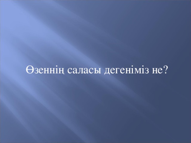 Өзеннің саласы дегеніміз не?