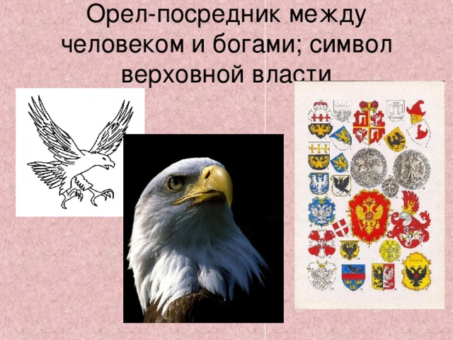 Орел-посредник между человеком и богами; символ верховной власти