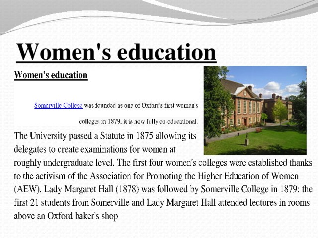 Women's education