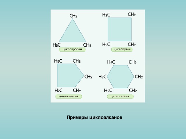 Примеры циклоалканов