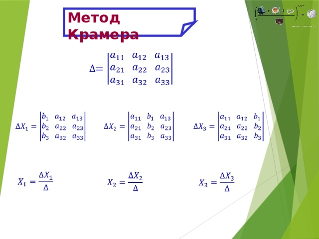 Метод Крамера              