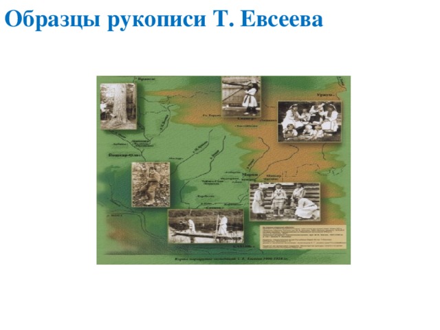 Образцы рукописи Т. Евсеева