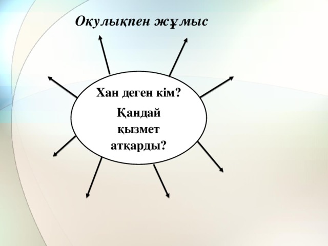 Оқулықпен жұмыс Хан деген кім? Қандай қызмет атқарды?