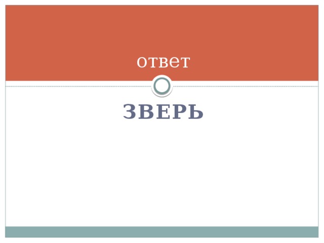 ответ зверь