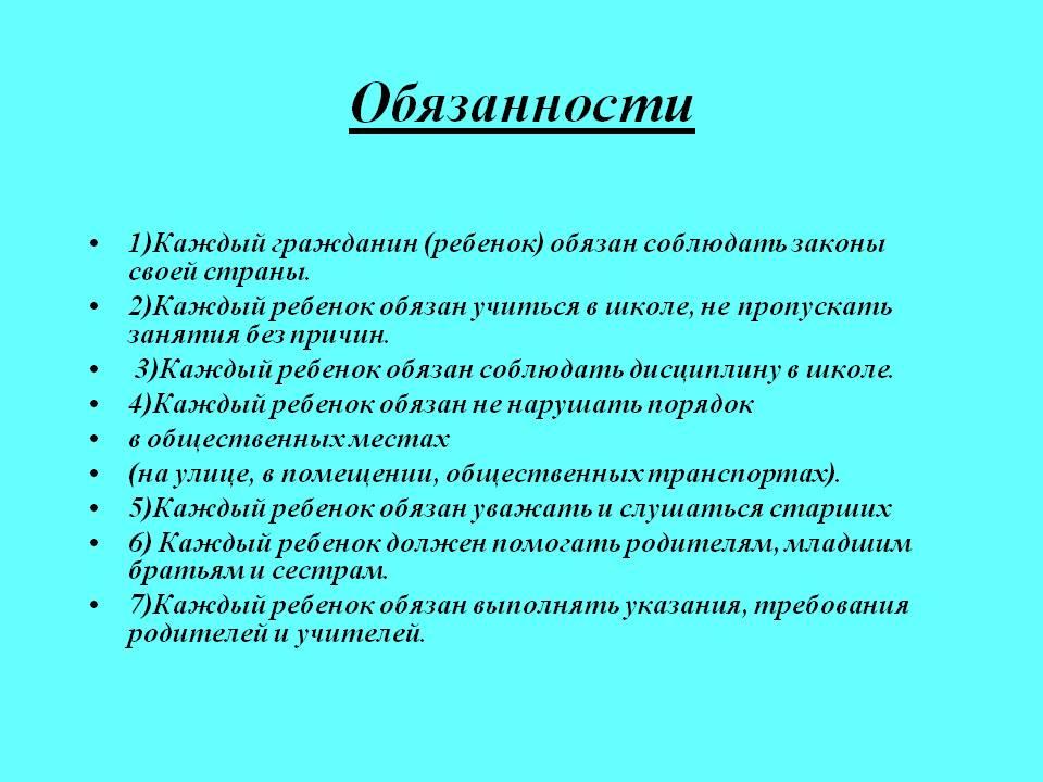 Обязанности по проекту