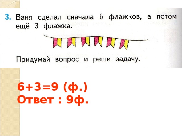 6+3=9 (ф.) Ответ : 9ф.