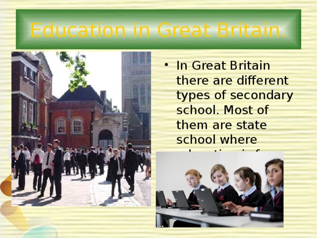 Education in Great Britain.