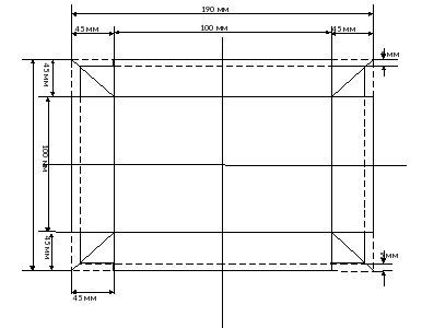 Чертеж коробки из металла