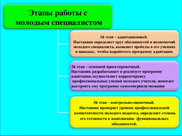 Деятельность наставника. Этапы организации работы с молодежью. Формы работы с молодым специалистом. Этапы работы педагога-наставника с молодыми специалистами. Этапы деятельности наставника.