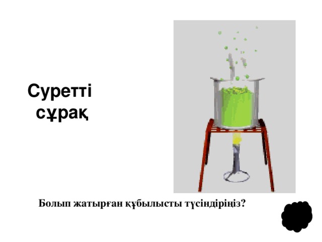 Суретті сұрақ Болып жатырған құбылысты түсіндіріңіз?