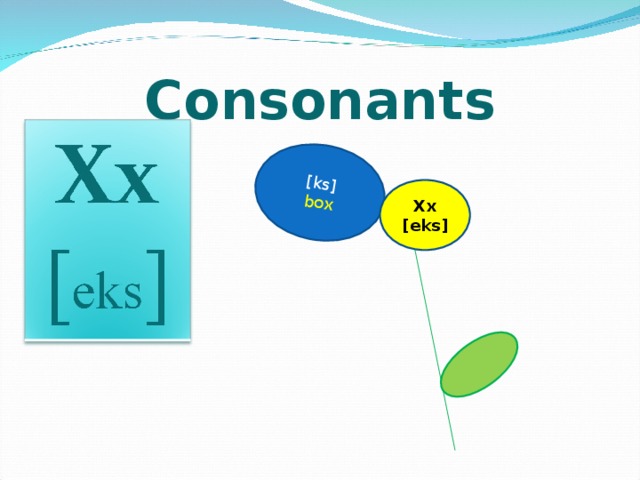 [ks] box Consonants Xx [eks]