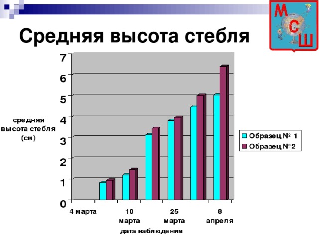 Средняя высота стебля