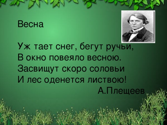 Засвищут скоро соловьи и лес оденется листвою схема предложения