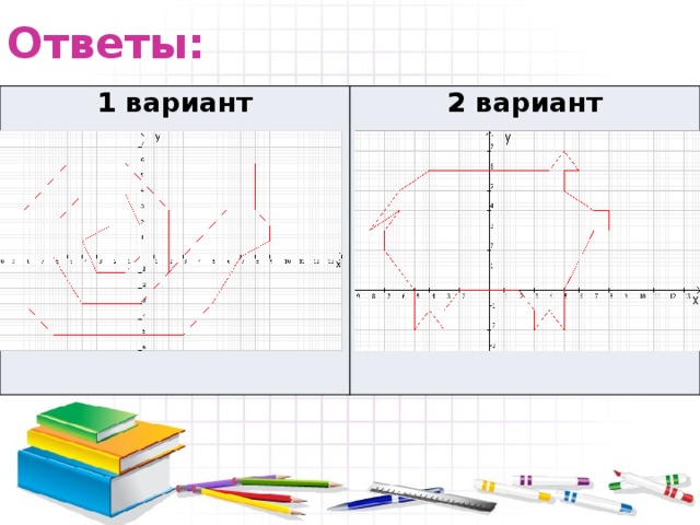 Ответы: 1 вариант 2 вариант