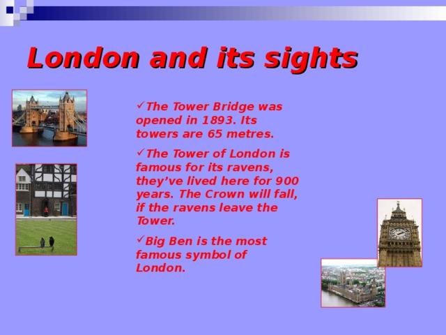 London and its sights