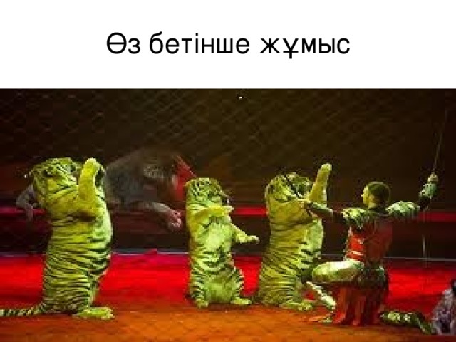 Өз бетінше жұмыс