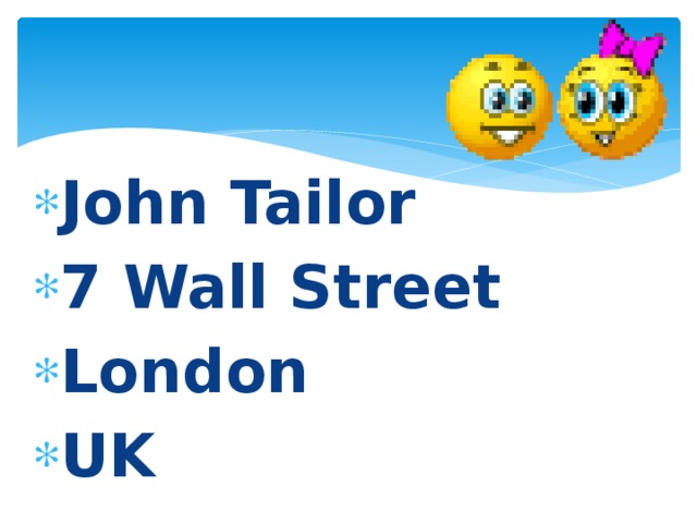 John Tailor 7 Wall Street London  UK
