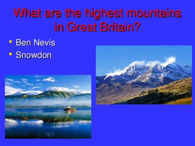 What are the highest mountains in Great Britain?