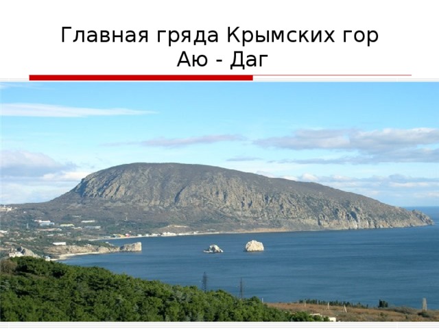 Главная гряда Крымских гор  Аю - Даг