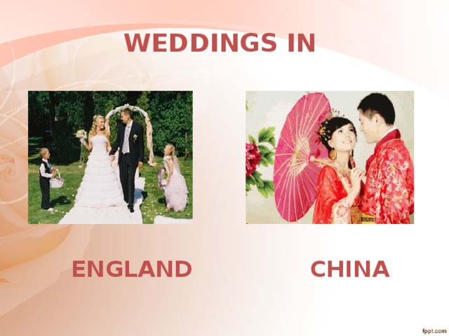 WEDDINGS IN CHINA  ENGLAND