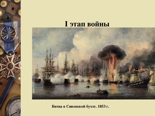 I этап войны  Битва в Синопской бухте. 1853 г.