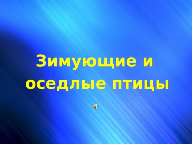 Чей голосок? Зимующие и оседлые птицы