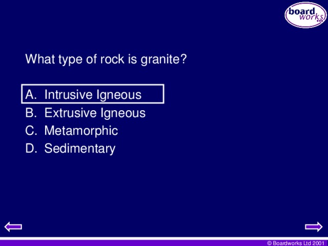 What type of rock is granite?