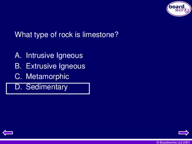 What type of rock is limestone?