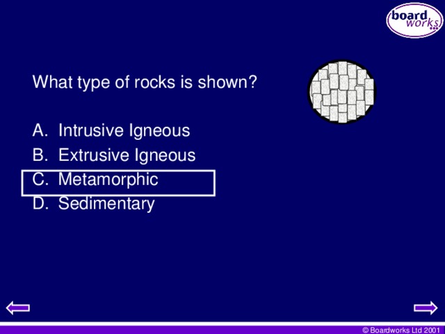 What type of rocks is shown?