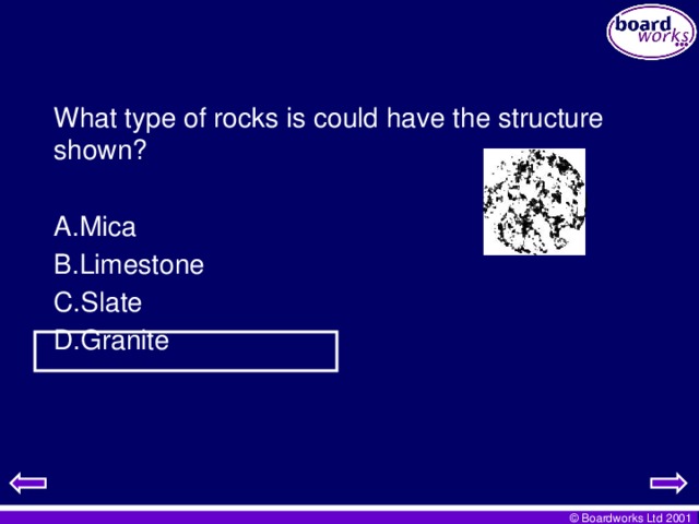 What type of rocks is could have the structure shown?