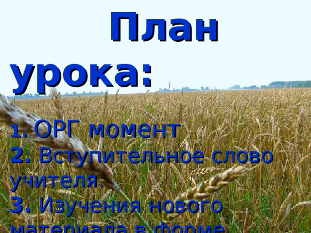 План урока:   1.  ОРГ момент  2. Вступительное слово учителя.  3. Изучения нового материала в форме ролевой игры.  4. Тесты (закрепление)  5. Задание на дом.