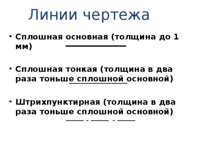 Линии чертежа