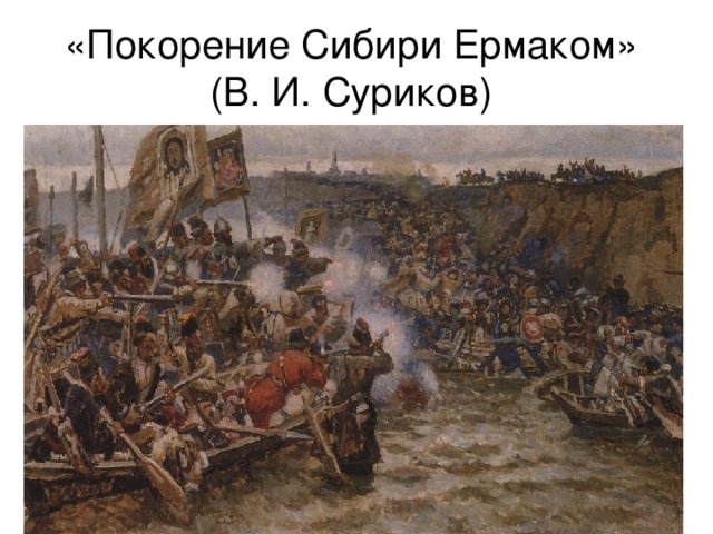 «Покорение Сибири Ермаком»  (В. И. Суриков)