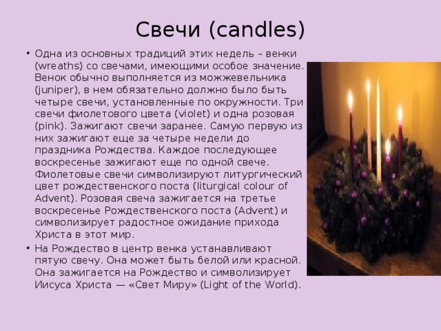 Свечи (candles)