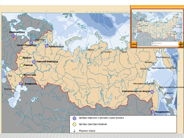 Карта машиностроительного комплекса россии