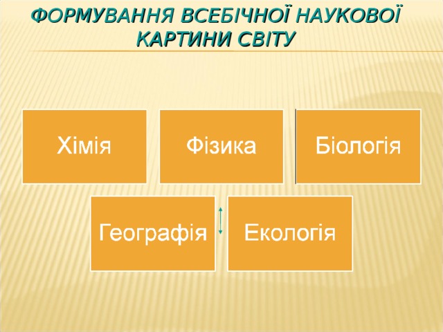 ФОРМУВАННЯ ВСЕБІЧНОЇ НАУКОВОЇ КАРТИНИ СВІТУ