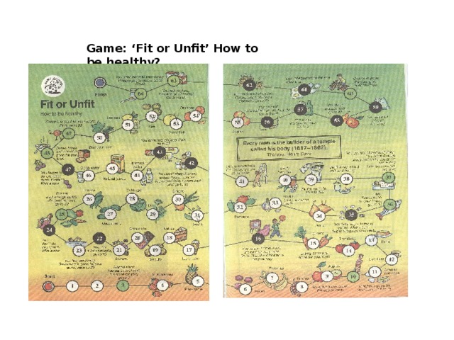 Game: ‘Fit or Unfit’ How to be healthy?