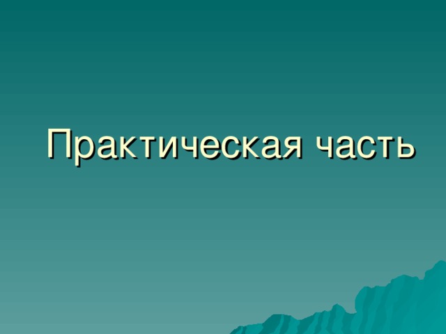 Практическая часть