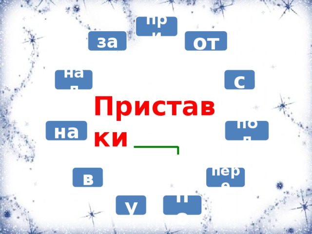 при от за с над Приставки на под в пере по у