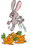 Про зайчишку и овощи. Зайчик анимация. Зайчик с морковкой. Кролик мультипликация. Кролик анимация.