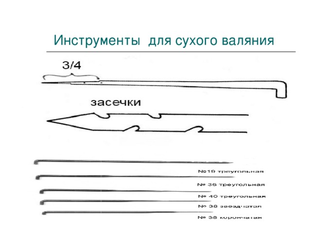 Инструменты для сухого валяния