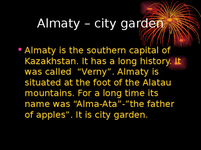 Almaty – city garden