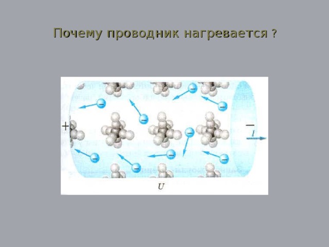 Почему проводник нагревается  ?                