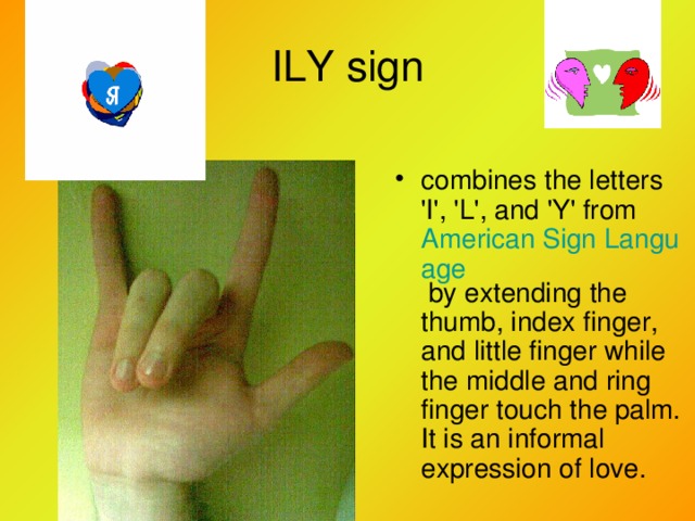 ILY sign