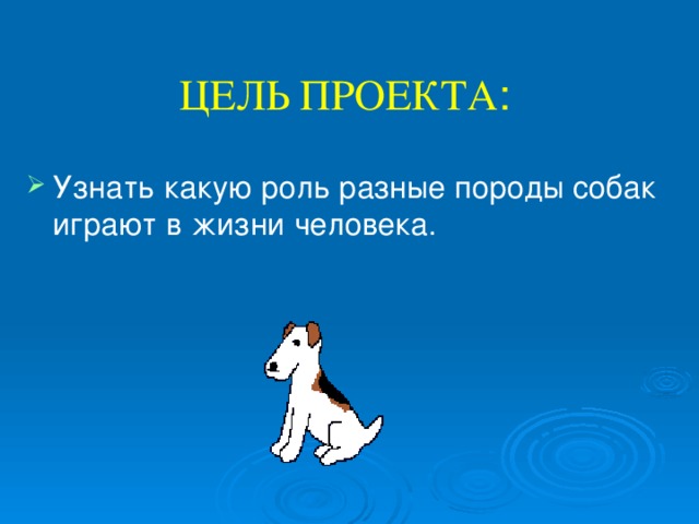 Роль собак в жизни человека проект 4 класс