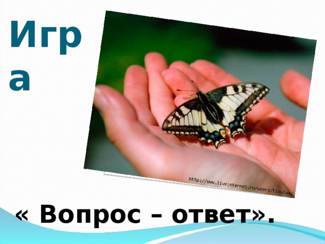 Игра « Вопрос – ответ».