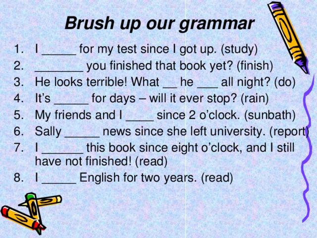 Brush up our grammar