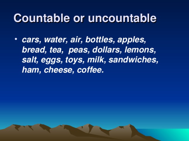 Countable or uncountable