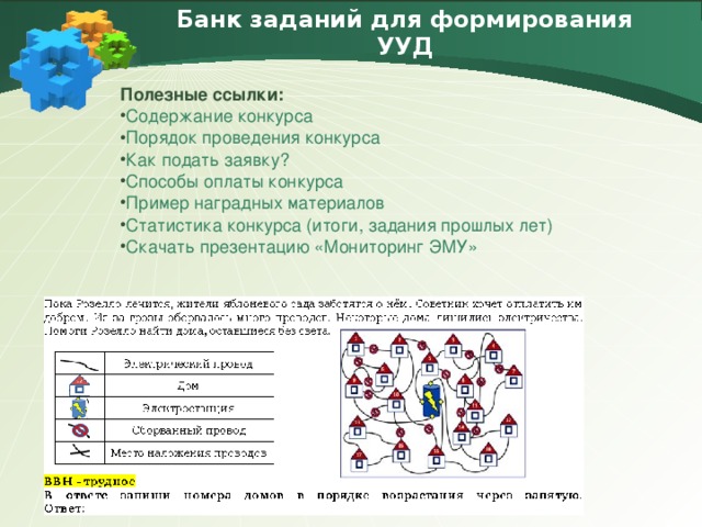 Банк заданий для формирования УУД Полезные ссылки: